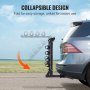 VEVOR Trekhaak Fietsenrek 4 fietsen Platformstijl 68kg Capaciteit Fietsenrekkoppeling voor 50,8 mm ontvanger Vouwfietsenrek voor auto SUV Truck, Rechthoekige interface