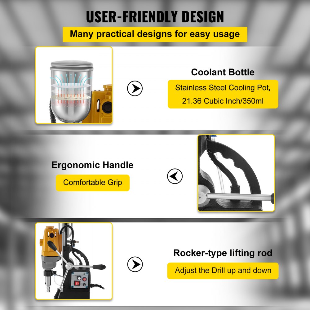 Vevor Magneet Boormachine Magnetische Kernboormachine 1100 W 45 X 41,5 X 18 Cm