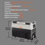 VEVOR Campingkoelkast 55 L Koelbox, 12/24 V Oprolbare elektrische vriesbox 2-in-1 met twee zones, Autokoelkastcompressor voor warm en koel houden 60 W Draagbare handgreep Boot, vrachtwagen, mobiel Grijs
