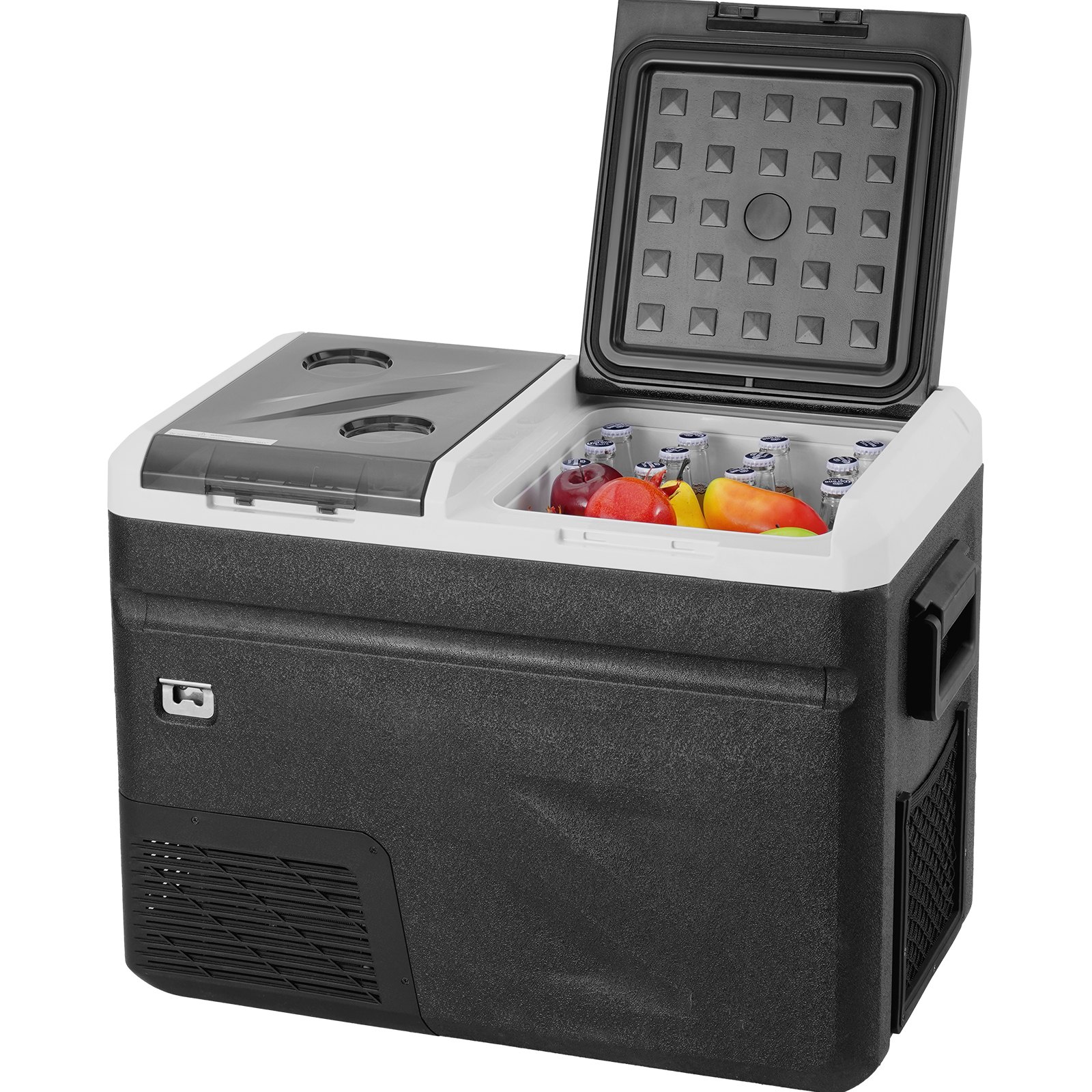 VEVOR Draagbare Autokoelkast 36L met IJsblokjesmachine, 12V & Enkelvoudige Zone, Instelbaar -20°C tot 20°C, Compressor Koeler voor Camping, Auto, Camper