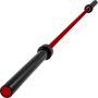 BuoQua Olympic Barbell 2m 15KG, Olympic Weight Lifting Bar, Workout Fitness Exercise Bench Press Bar for Weight Lifting Olympic Bar Weight Bar Bench Lifting Squat with Buckles and Clamps Red