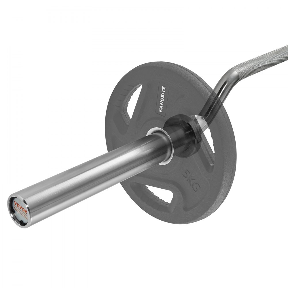 VEVOR Halterstang 2210 mm totale lengte, Halterstang opbergstandaard 315 kg draagvermogen, Curl Halterstangen Stalen Halterstang, Halterset, Halters, Krachttraining