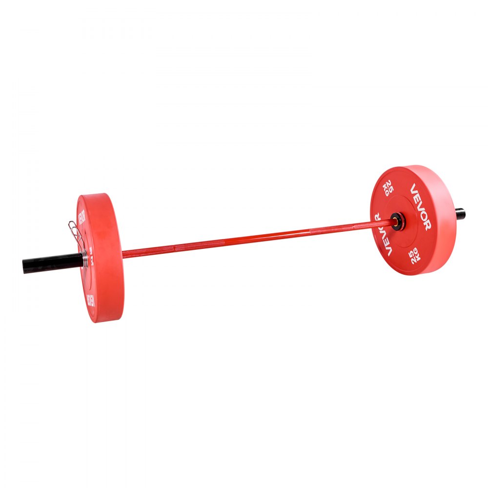 VEVOR halterstang trekstang 180 cm met geribbelde handgreep voor krachttraining gewichtheffen squats deadlifts bankdrukken, halterstang geschikt voor 50 mm halterschijven met een draagvermogen van 317,5 kg