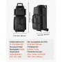 VEVOR 3-Ball Bowling Bag met dubbele wielen en apart schoenenvak (tot Amerikaanse maat 16) en extra groot accessoirevak, uitschuifbare handgreep tot 105 cm, zwart