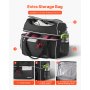 VEVOR Bowling Ball Bag, 2 Ball Four Roller Bowling Bag with Wheels, Featuring a Separate Compartment for Shoes (Up To US Size 16) & Oversized Accessory Pocket, Retractable Handle Extends to 37.4 in