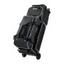 VEVOR 3 Ball Bowling Bag Double Roller Bag with Separate Shoe Compartment, for Bowling Shoes (Up To US Men Size 16), Rolling Ball Bag w/ Wheel, Accessory Pocket, Retractable Handle Extends to 40 in