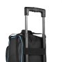 VEVOR 3 Ball Bowling Bag Double Roller Bag with Separate Shoe Compartment, for Bowling Shoes (Up To US Men Size 16), Rolling Ball Bag w/ Wheel, Accessory Pocket, Retractable Handle Extends to 40 in