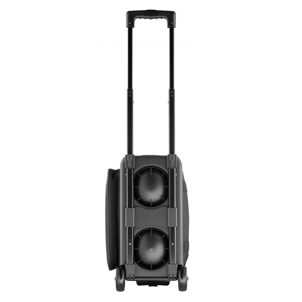 VEVOR bowlingtas voor 2 ballen met dubbele wielen, apart vak voor schoenen (tot maat 16 US) en extra groot accessoirevak, uitschuifbaar handvat tot 105 cm, zwart