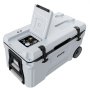 VEVOR Hard Cooler, 49L Portable Rolling Cooler with Wheels, Leak-Resistant Coolbox Keeps Contents Cool for 48 Hours, Ice Retention Insulated Chests, Ultra-Light for Outdoor Picnics, Grill, Camping