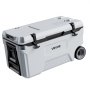 VEVOR Hard Cooler, 49L Portable Rolling Cooler with Wheels, Leak-Resistant Coolbox Keeps Contents Cool for 48 Hours, Ice Retention Insulated Chests, Ultra-Light for Outdoor Picnics, Grill, Camping