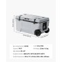 VEVOR Portable Cooler 74 QT Wheeled Cooler 120 Can Capacity with Cup Holder