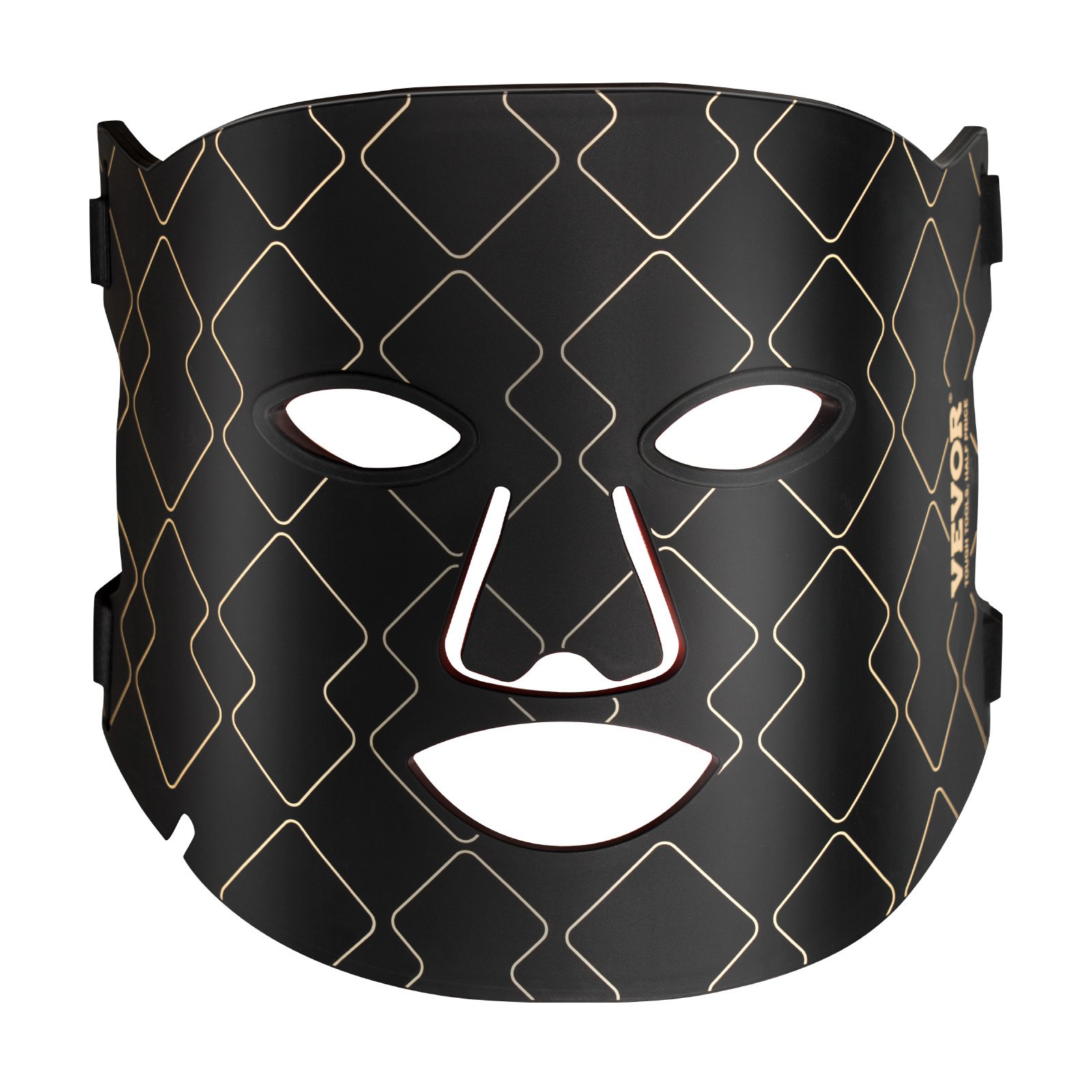 VEVOR Roodlichttherapie voor het gezicht, Roodlichttherapiemasker met 3 golflengten en 3 intensiteitsniveaus, LED-gezichtsmasker met lichttherapie, Draagbaar gezichtsverzorgingsapparaat voor de gezondheid van de huid, Anti-aging Rimpel