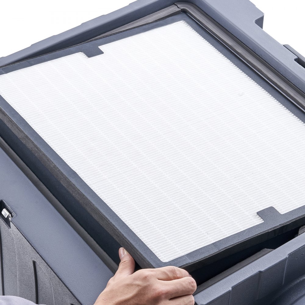 VEVOR HEPA Air Filter, 40.4 x 48.3 cm Air Filter Replacement, High-efficient Stage 3 Filters Compatible with BlueDri & VEVOR Scrubber, Air Purifiers, Water Damage Restoration Equipment