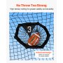 VEVOR 7 x 7 ft Football Trainer Throwing Net, Training Throwing Target Practice Net with 5 Target Pockets, Knotless Net Includes Straps and Portable Carry Case, Improve QB Throwing Accuracy, Black