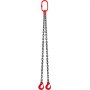VEVOR Kettingstrop 10 mm x 1,5 m dubbelbeen met bevestigingshaak kettingstrop 4T capaciteit dubbelbeen kettingstrop klasse 80 (dubbelbeenstrop)