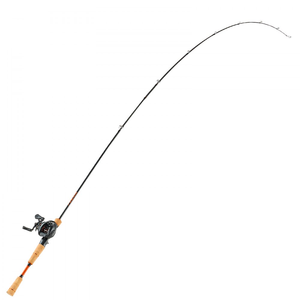 VEVOR hengel- en reelset (baitcasting), 2 meter carbonvezel hengel (IM7), baarshengelset met 6+1 kogellagers, 7.0:1 overbrengingsverhouding en kurken handgreep, linkshandige visset