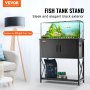VEVOR Aquariumstandaard, 29 Gallon Aquariumstandaard, 730 x 420 x 762 mm Schildpaddentankstandaard van staal en MDF, draagvermogen 110 kg, Reptielentankstandaard met opbergkast en ingebouwde voeding