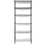 VEVOR plantenstandaard met kweeklamp, 6-laags 192W DIY metalen plantenrek met kweeklamp, plank met verstelbaar frame en wielen voor zaadkieming, 75 x 35 x 180 cm
