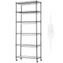 VEVOR plantenstandaard met kweeklamp, 6-laags 192W DIY metalen plantenrek met kweeklamp, plank met verstelbaar frame en wielen voor zaadkieming, 75 x 35 x 180 cm