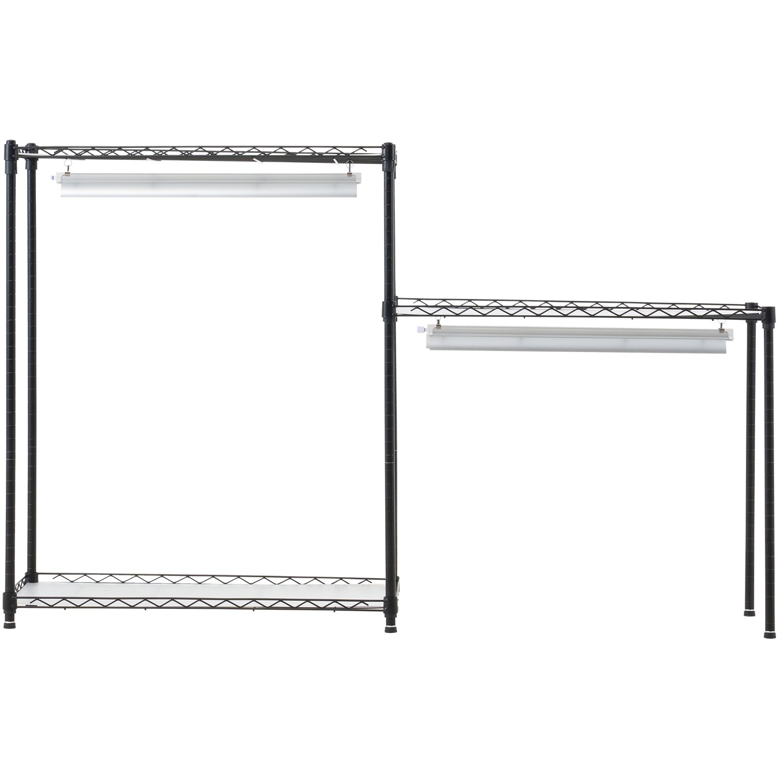 VEVOR plantenstandaard met kweeklamp, 6-laags 192W DIY metalen plantenrek met kweeklamp, plank met verstelbaar frame en wielen voor zaadkieming, 75 x 35 x 180 cm
