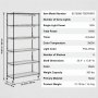 VEVOR plantenstandaard met kweeklamp, 6-laags 150W kweeklamprek met 3 lichtspectrumstanden, stalen plantenrek met timer, kweekrek voor tuinplanten, 90 x 35 x 180 cm