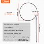 VEVOR kettingsleutel, 48-inch kettingpijpsleutel, capaciteit van 13,4 inch diameter, CRV omkeerbare pijpfittingsleutel met robuuste bek en ergonomische handgreep, voor pijpinstallatie