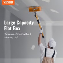 VEVOR gipsplaat platte doos 10" brede snel schoon aluminium modderbak voor gipsplaat, wandplaat, gipsplaat, extra spatbord, extra 2 roestvrijstalen messen (10/12")