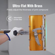 VEVOR gipsplaat platte doos 10" brede snel schoon aluminium modderbak voor gipsplaat, wandplaat, gipsplaat, extra spatbord, extra 2 roestvrijstalen messen (10/12")