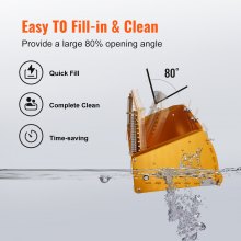 VEVOR gipsplaat platte doos 10" brede snel schoon aluminium modderbak voor gipsplaat, wandplaat, gipsplaat, extra spatbord, extra 2 roestvrijstalen messen (10/12")