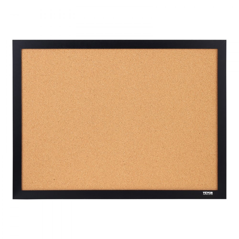 VEVOR Cork Board, 24 x 18 inches, Double-sided Bulletin Board with MDF Sticker Frame, Vision Board Includes 10 Pushpins, for Display and Decoration in Office Home and School