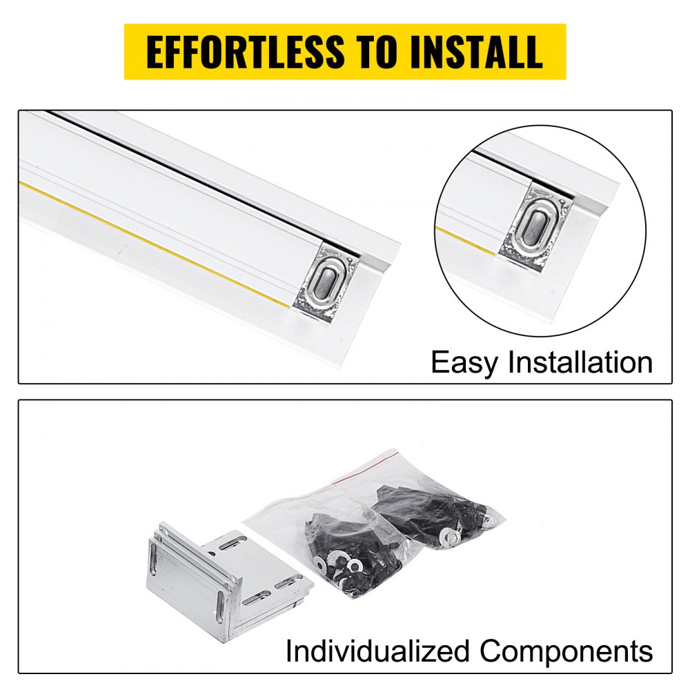 VEVOR Precisie Lineaire Schalen, 10 inch 5VDC Lineaire Schaal, 3,7 kg Lineaire Schaalset, Lineaire Schaal met Lengtes van 250 mm en 1000 mm, 3 m Lineaire Elektronische Weegschaal Elektronische Liniaal