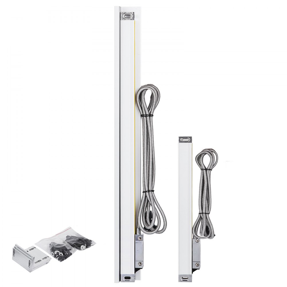 VEVOR 2 precision linear scales with lengths of 250mm and 1000mm (10 inch and 40 inch)