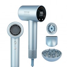 VEVOR Hair Dryer 1500-1800 W Hair Dryer 105,000 rpm Hair Dryer Hair 20.0 m/s Wind Speed ​​Dryer 75.0 dB Noise Level Hair Dryer with 4 Heat Settings and 3 Wind Speeds
