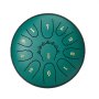 VEVOR Tongue Drum, 165 mm, 11-tonige Rain Drum, D-majeur muziekdrums met muziekboek en mallets, stalen tongdrum, stalen pan, voor meditatie, yoga, beginners, muzieklessen, groen