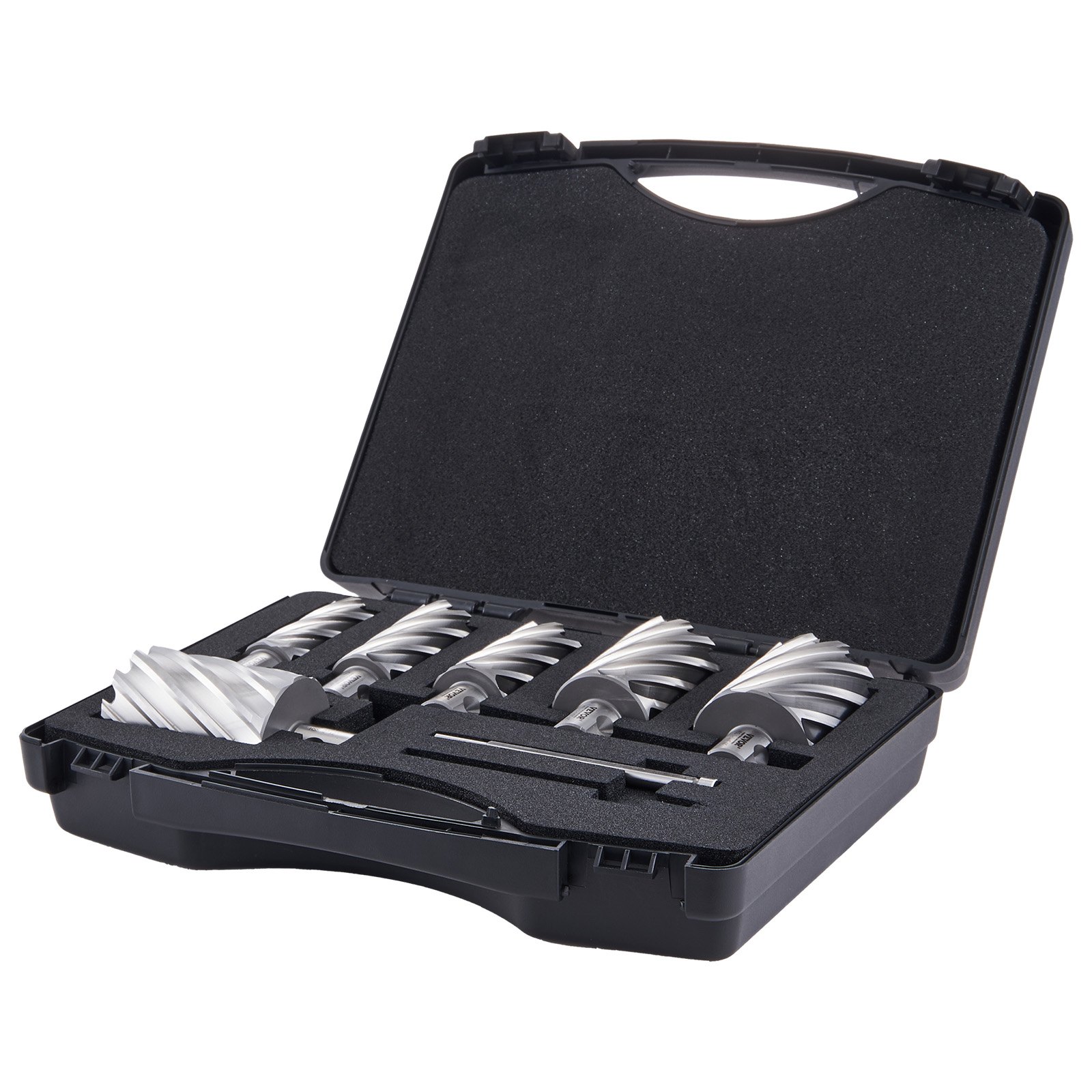 VEVOR Kernboorset Metaal 6-delig 1, 1-1/8, 1-1/4, 1-1/2, 1-3/4, 2 inch Kernboorset 50,8 mm snijdiepte Ringfreesset, Gemaakt van M2AL Snelstaal Accessoires voor magneetboormachines