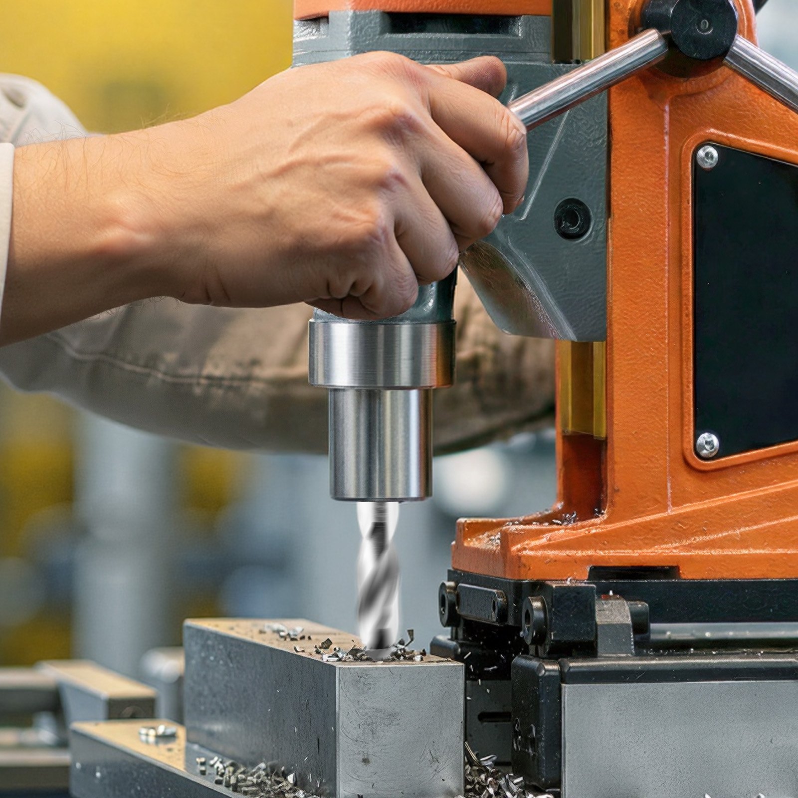 VEVOR HSS kernboorbitset, Weldon-schacht, 6-delig, magnetische boorbitset, 6,35–14,28 mm snijdiameter, 6 boren in kunststof koffer, 50,8 mm snijdiepte, ideaal voor magnetische boormachines, staal, aluminium, koper