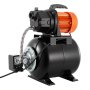 VEVOR Huishoudelijk Waterleidingsysteem 735 W, 3750 l/u Jetpomp met 19 l drukvat, 45 m opvoerhoogte, incl. automatisch watertoevoersysteem en gietijzeren pompkop, voor tuinirrigatie en huishoudelijk watergebruik.