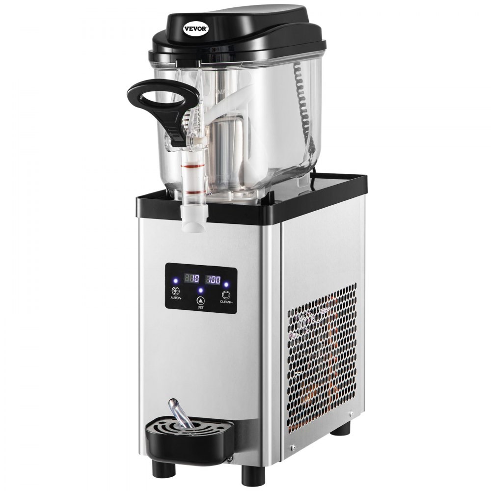 VEVOR Commerciële Slush-ijsmachine, 6L 25-kops Enkele Kom Slush Ijsmachine, 705W 220V Slush-ijsmachine, 19 x 47 x 60 cm RVS Margarita Smoothie Bevroren Drankmaker met Intelligent LED-Bedieningspaneel