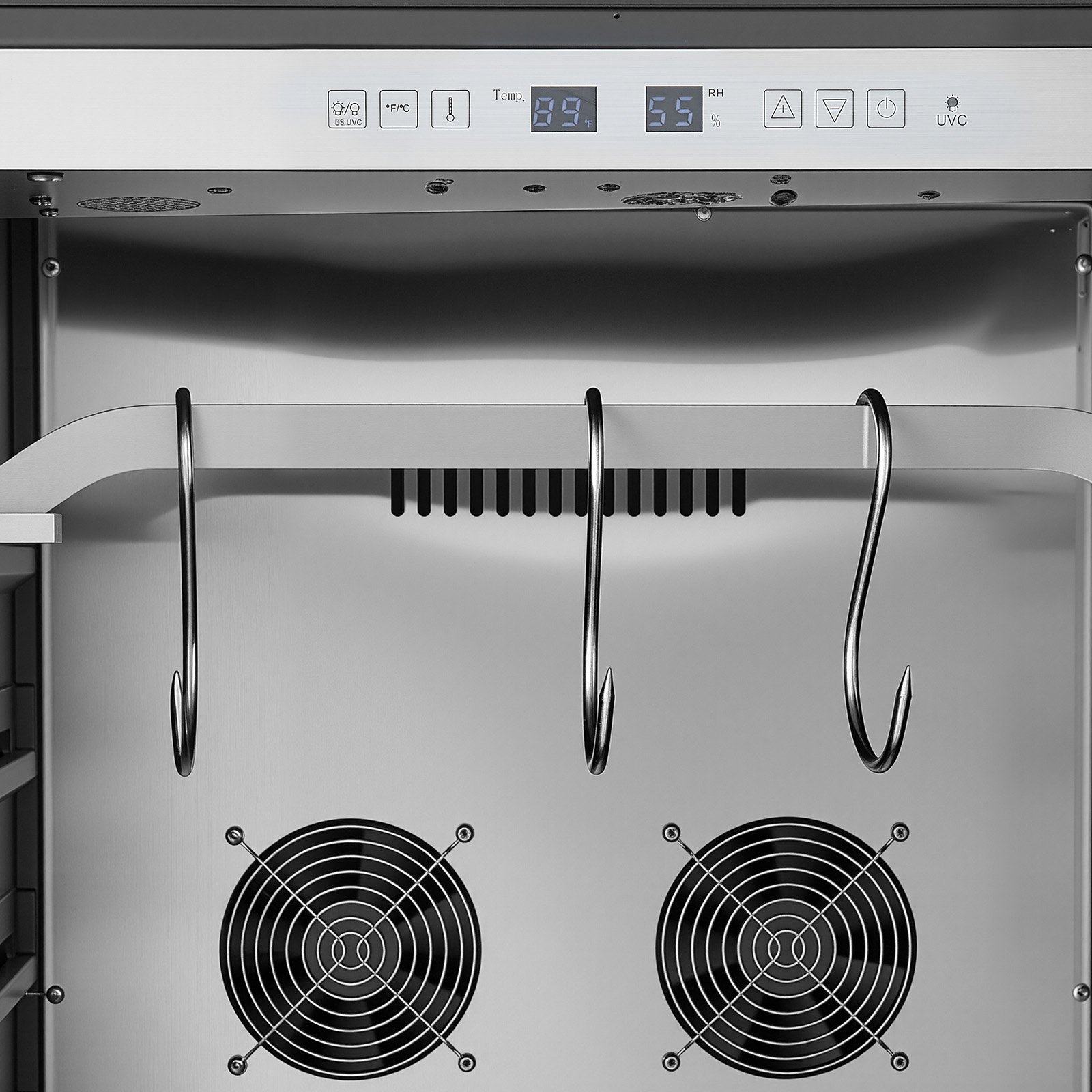 VEVOR 45 kg Droogkoelkast voor vlees voor steaks, koelkast voor vleesrijping met nauwkeurige temperatuur- en vochtigheidsregeling, machine voor het rijpen van rundvlees voor thuiskeukens, restaurants en hotels