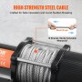 VEVOR Elektrische Lier 12V 4500lbs/2041kg Offroad Motor Lierkabel Elektrische Lier Staalkabel met bedrade afstandsbediening Zwart Ideaal voor middelgrote grote SUV's, vrachtwagens en zelfs jachten