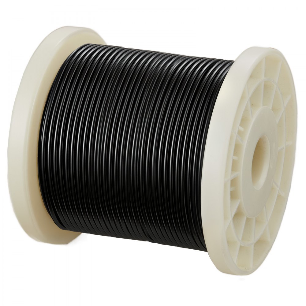 VEVOR 2.38 mm Wire Rope Kit, 50.3 m Length, 304 Stainless Steel Wire Cable, 2 kN Breaking Strength, 7 x 7 Strands Construction, Steel Cable for Deck Railing System, Garden Trellis, String Lights