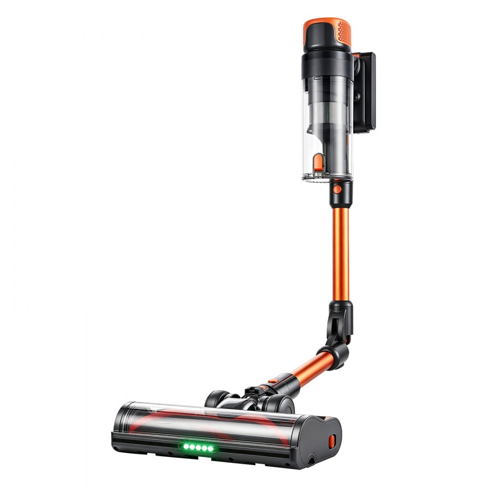 VEVOR Draadloze Stofzuiger 600W 50kPa Steelstofzuiger Handstofzuiger, voor Harde Vloeren, Tapijten en Dierenhaar in Huis, 2200mAh Accu, 50 Min. Gebruiksduur, HEPA-filtersysteem, 3 Reinigingsstanden, LED-display