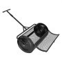 VEVOR Compoststrooier 116 L, 91 cm Turfstrooier met duw-/trekhendel, turfstrooier, in 4 standen in hoogte verstelbaar, gepoedercoat stalen compostrol, meststrooier voor planten en zaaien, zwart