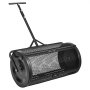 VEVOR Compoststrooier 116 L, 91 cm Turfstrooier met duw-/trekhendel, turfstrooier, in 4 standen in hoogte verstelbaar, gepoedercoat stalen compostrol, meststrooier voor planten en zaaien, zwart