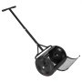 VEVOR Compoststrooier 34 L, 42 cm brede turfstrooier met T-vormig handvat, turfstrooier, in 3 standen in hoogte verstelbaar, gepoedercoat stalen compostrol, meststrooier voor planten en zaaien, zwart