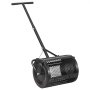 VEVOR Compoststrooier 34 L, 42 cm brede turfstrooier met T-vormig handvat, turfstrooier, in 3 standen in hoogte verstelbaar, gepoedercoat stalen compostrol, meststrooier voor planten en zaaien, zwart