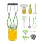 VEVOR Canning Supplies Starter Kit, 9 Pieces Stainless Steel Water Bath Canning Kit for Beginners, Canning Tools Set: Ladle, Measuring Spoon & Cup, Funnel, Tongs, Jar Lifter, Jar Wrench