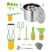 VEVOR 11-delige inmaakset, roestvrijstalen waterbad-inmaakaccessoires voor beginners