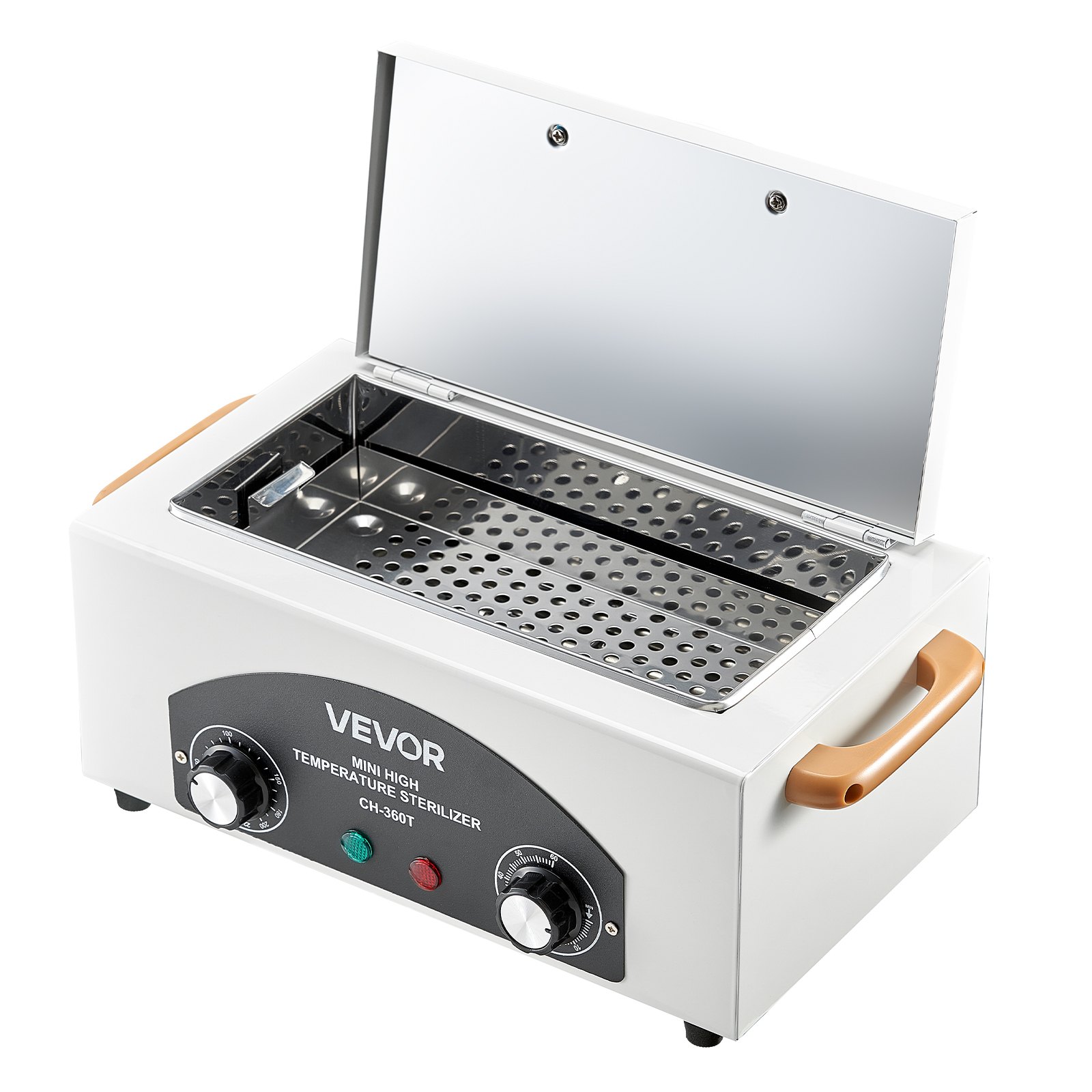 VEVOR Hogetemperatuurautoclaaf 2L 300W, hogetemperatuurreinigingsmachinebox met instelbare temperatuur en tijd, droge warmtekast, nagelgereedschapreiniger, sterilisatorbox voor thuislaboratoria