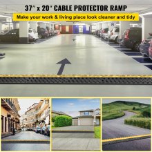 VEVOR Kabel Bescherming 3-kanaals kabelbrug Kabelgoot kabelbinderbeschermer 44000LB zware kabel